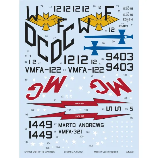 Eduard D48095 1/48 F-4B MARINES Decal for Aircraft