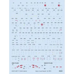 Eduard D48115 1/48 F-104A/C stencils Decal for Aircraft