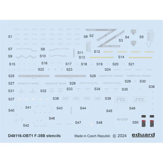 Eduard D48116 1/48 F-35B stencils Decal for Aircraft