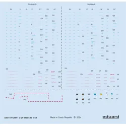 Eduard D48117 1/48 L-29 stencils Decal for Aircraft