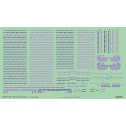 Eduard D72019 1/72 Fokker D.VII rib tapes 4color lozenge Decal for Aircraft