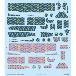 Eduard D72025 1/72 Fokker D.VII 5color lozenge Decal for Aircraft