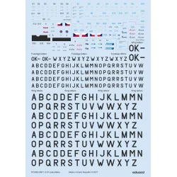 Eduard D72029 1/72 Z-37 stencils, code letters & labels Decal for Aircraft