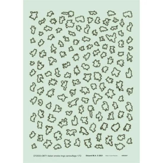 Eduard D72033 1/72 Italian smoke rings camouflage Decal for Aircraft