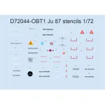 Eduard D72044 1/72 Ju 87 stencils Decal for Aircraft