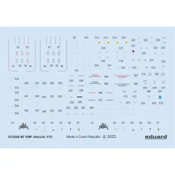 Eduard D72045 1/72 Bf 109F stencils Decal for Aircraft