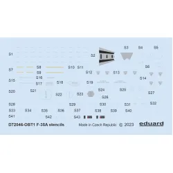 Eduard D72046 1/72 F-35A stencils Decal for Aircraft