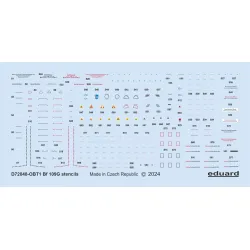 Eduard D72048 1/72 Bf 109G stencils Decal for Aircraft