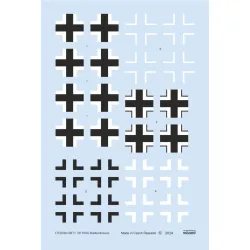 Eduard D72049 1/72 Bf 109G Balkenkreuze Decal for Aircraft