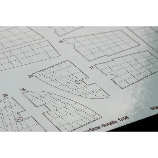 Eduard ER48003 1/48 P-38J raised rivets & surface details 3D Decal for Aircraft Eddie the riveter