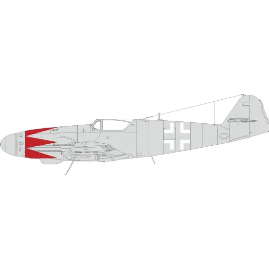 Eduard EX1010 1/48 Bf 109K-4 tulip pattern & national insignia Sticker for Aircraft