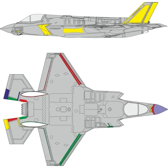 Eduard EX1013 1/48 F-35B RAM coating Sticker for Aircraft
