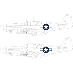 Eduard EX1038 1/48 P-51B/C US national insignia Sticker for Aircraft