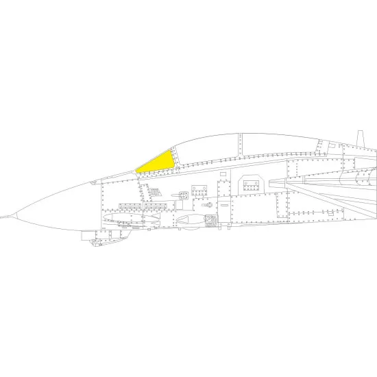 Eduard EX1040 1/48 F-14A windshield TFace Sticker for Aircraft
