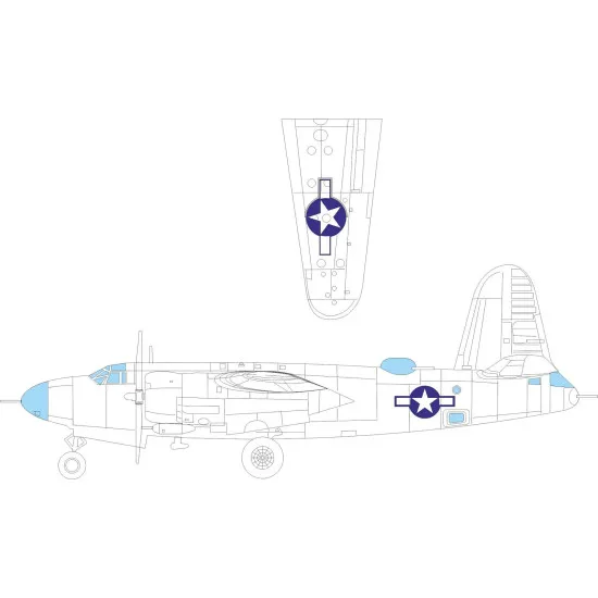 Eduard EX1046 1/48 B-26B Marauder national insignia Sticker for Aircraft