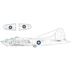 Eduard EX1053 1/48 B-17F US national insignia rounded Sticker for Aircraft