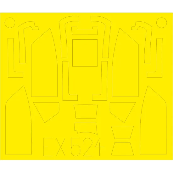 Eduard EX524 1/48 Bf 109G-6 Erla canopy Sticker for Aircraft