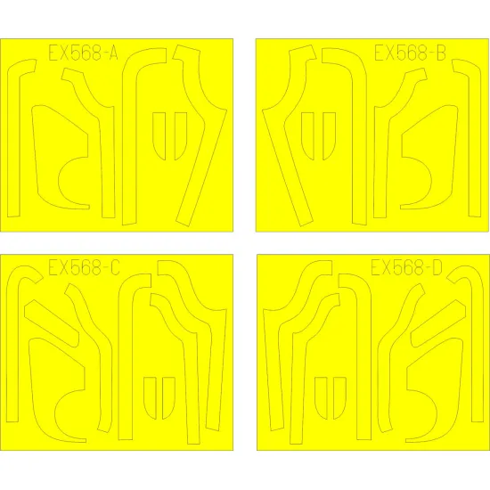 Eduard EX568 1/48 B-17G antiglare panels (BO & DL production) Sticker for Aircraft