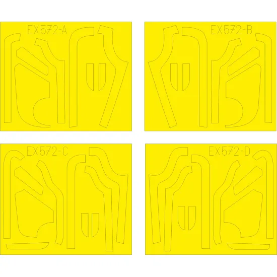 Eduard EX572 1/48 B-17G antiglare panels (VE production) Sticker for Aircraft