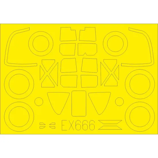 Eduard EX666 1/48 P-38F/G Sticker for Aircraft