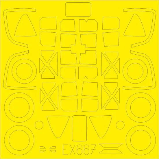 Eduard EX667 1/48 P-38F/G TFace Sticker for Aircraft