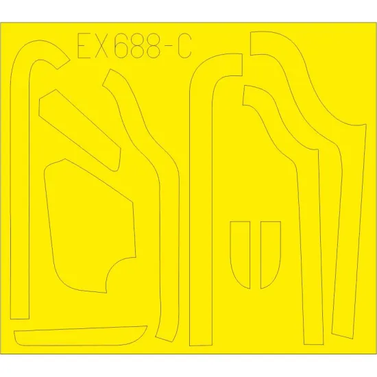 Eduard EX688 1/48 B-17G antiglare panels (VE production) Sticker for Aircraft