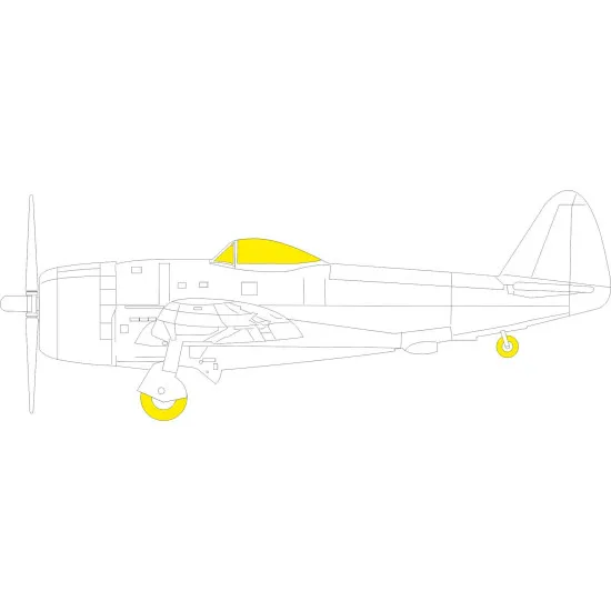 Eduard EX882 1/48 P-47D Bubbletop TFace Sticker for Aircraft