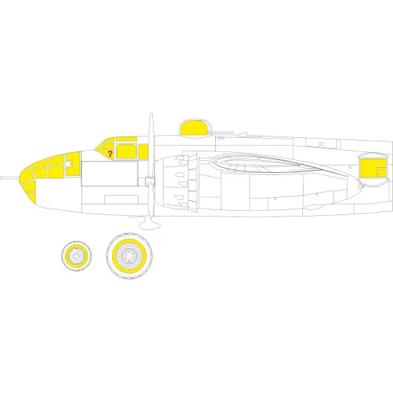 Eduard EX925 1/48 B-25J glazed nose Sticker for Aircraft