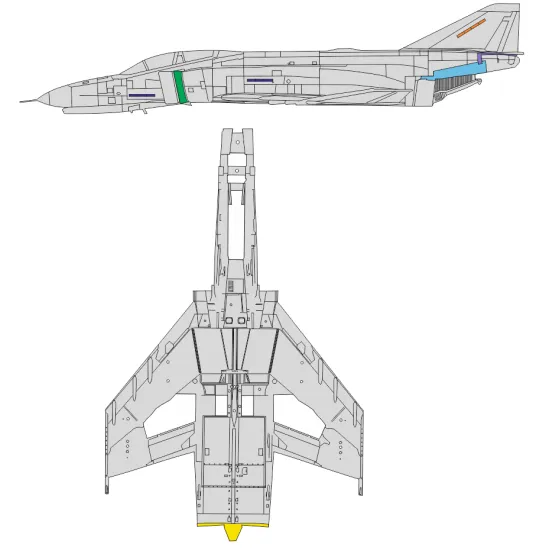 Eduard EX956 1/48 F-4E surface panels Sticker for Aircraft