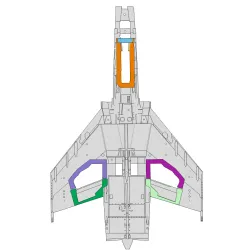 Eduard EX962 1/48 F-4E wheel bays Sticker for Aircraft