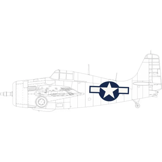 Eduard EX971 1/48 FM-2 US national insignia Sticker for Aircraft