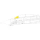 Eduard EX988 1/48 F-14B windshield TFace Sticker for Aircraft