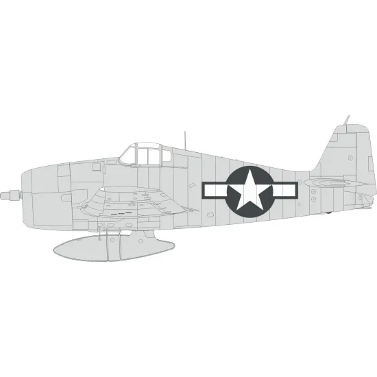 Eduard EX996 1/48 F6F-3 US national insignia Sticker for Aircraft