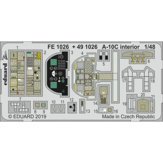 Eduard FE1026 1/48 A-10C Photo-Etched for Aircraft Zoom set