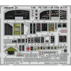 Eduard FE1180 1/48 B-17F Photo-Etched for Aircraft Zoom set