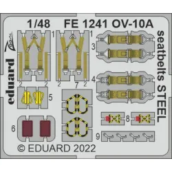 Eduard FE1241 1/48 OV-10A seatbelts STEEL Photo-Etched for Aircraft Zoom set