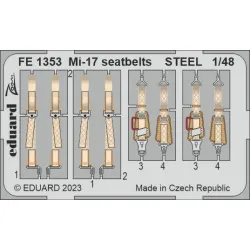Eduard FE1353 1/48 Mi-17 seatbelts STEEL Photo-Etched for Aircraft Zoom set