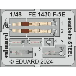 Eduard FE1430 1/48 F-5E seatbelts STEEL Photo-Etched for Aircraft Zoom set