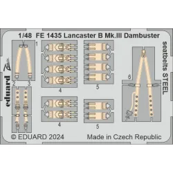 Eduard FE1435 1/48 Lancaster B Mk.III Dambuster seatbelts STEEL Photo-Etched for Aircraft Zoom set