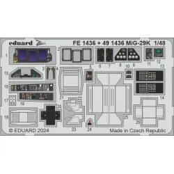 Eduard FE1436 1/48 MiG-29K Photo-Etched for Aircraft Zoom set