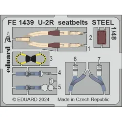 Eduard FE1439 1/48 U-2R seatbelts STEEL Photo-Etched for Aircraft Zoom set