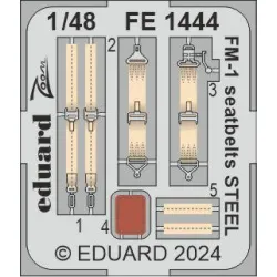 Eduard FE1444 1/48 FM-1 seatbelts STEEL Photo-Etched for Aircraft Zoom set
