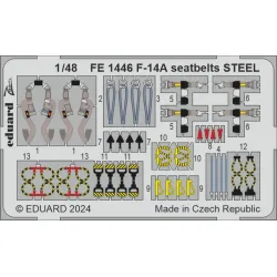Eduard FE1446 1/48 F-14A seatbelts STEEL Photo-Etched for Aircraft Zoom set