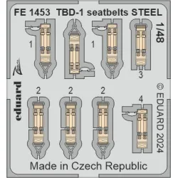 Eduard FE1453 1/48 TBD-1 seatbelts STEEL Photo-Etched for Aircraft Zoom set