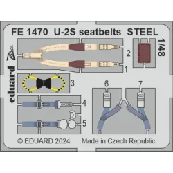 Eduard FE1470 1/48 U-2S seatbelts STEEL Photo-Etched for Aircraft