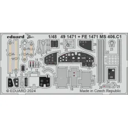 Eduard FE1471 1/48 MS 406.C1 Photo-Etched for Aircraft
