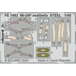 Eduard FE1483 1/48 Mi-24P seatbelts STEEL Photo-Etched for Aircraft Zoom set