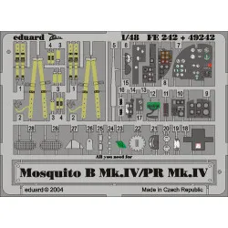Eduard FE242 1/48 Mosquito B.Mk.IV/PR Mk.IV Photo-Etched for Aircraft Zoom set