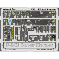 Eduard FE344 1/48 F-18E interior Photo-Etched for Aircraft Zoom set