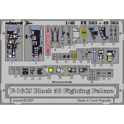 Eduard FE383 1/48 F-16CJ Block 50 Photo-Etched for Aircraft Zoom set
